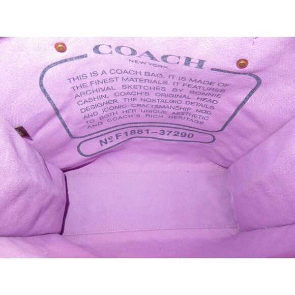 Coach 2018 Limited Edition Bonnie Cashin Purple Printed Canvas Walking Tote - Picture 9 of 13